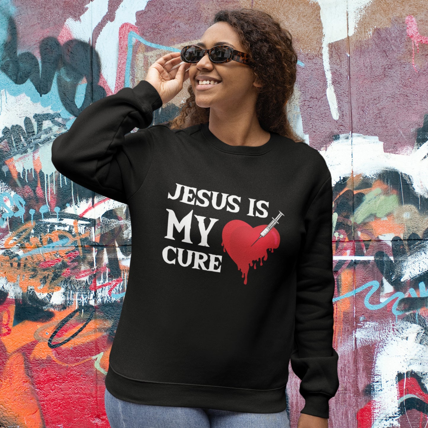 JESUS IS MY CURE Premium Unisex Sweatshirt