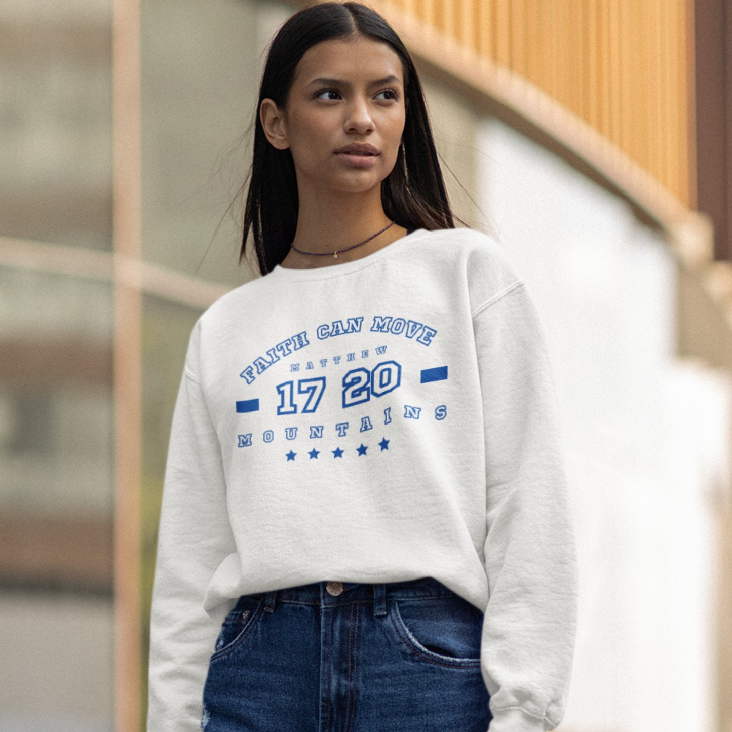 FAITH CAN MOVE MOUNTAINS Premium Unisex Sweatshirt