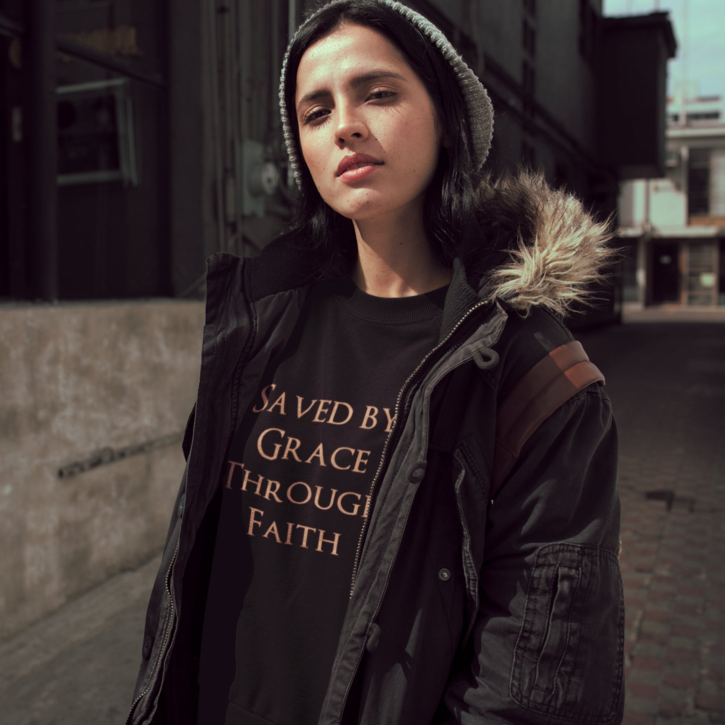 SAVED BY GRACE Premium Unisex Sweatshirt