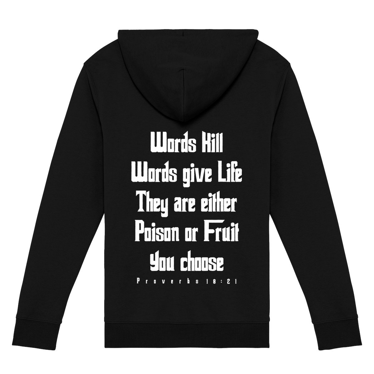 WORDS KILL Premium Unisex Zip Hoodie