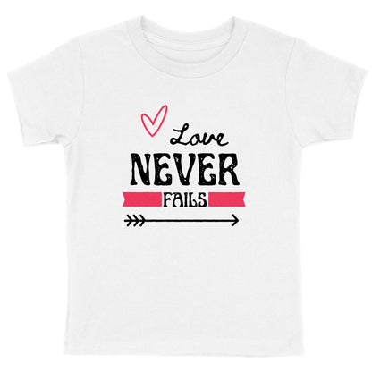 LOVE NEVER FAILS Premium Kids T-Shirt